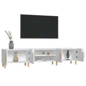 TV skříňka bílá vysoký lesk 180 x 31,5 x 40 cm kompozitní dřevo - obrázek 5