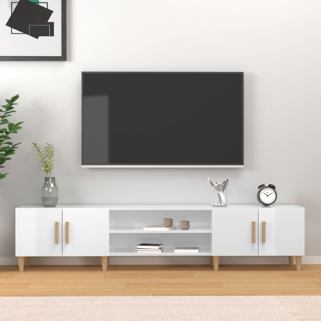 TV-Schrank Hochglanz-Weiß 180×31,5×40 cm Holzwerkstoff kaufen