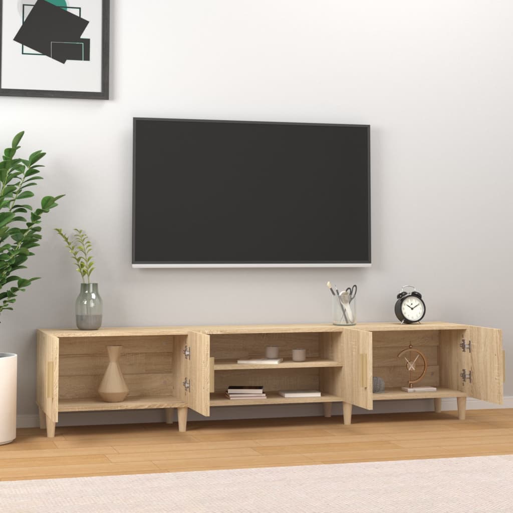 vidaXL TV Cabinet Sonoma Oak 180x31.5x40 cm Engineered Wood