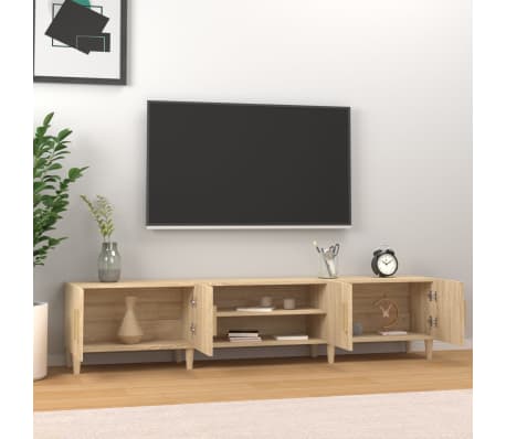 vidaXL tv-bord 180x31,5x40 cm konstrueret træ sonoma-eg