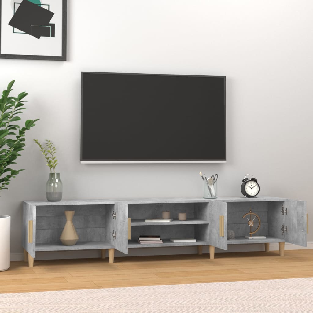 vidaXL Tv-meubel 180x31,5x40 cm bewerkt hout betongrijs afbeelding