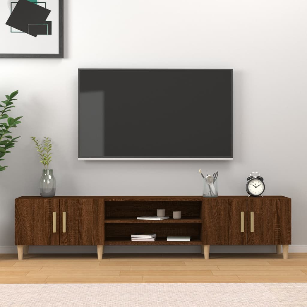 vidaXL Comodă TV, stejar maro, 180x31,5x40 cm, lemn prelucrat
