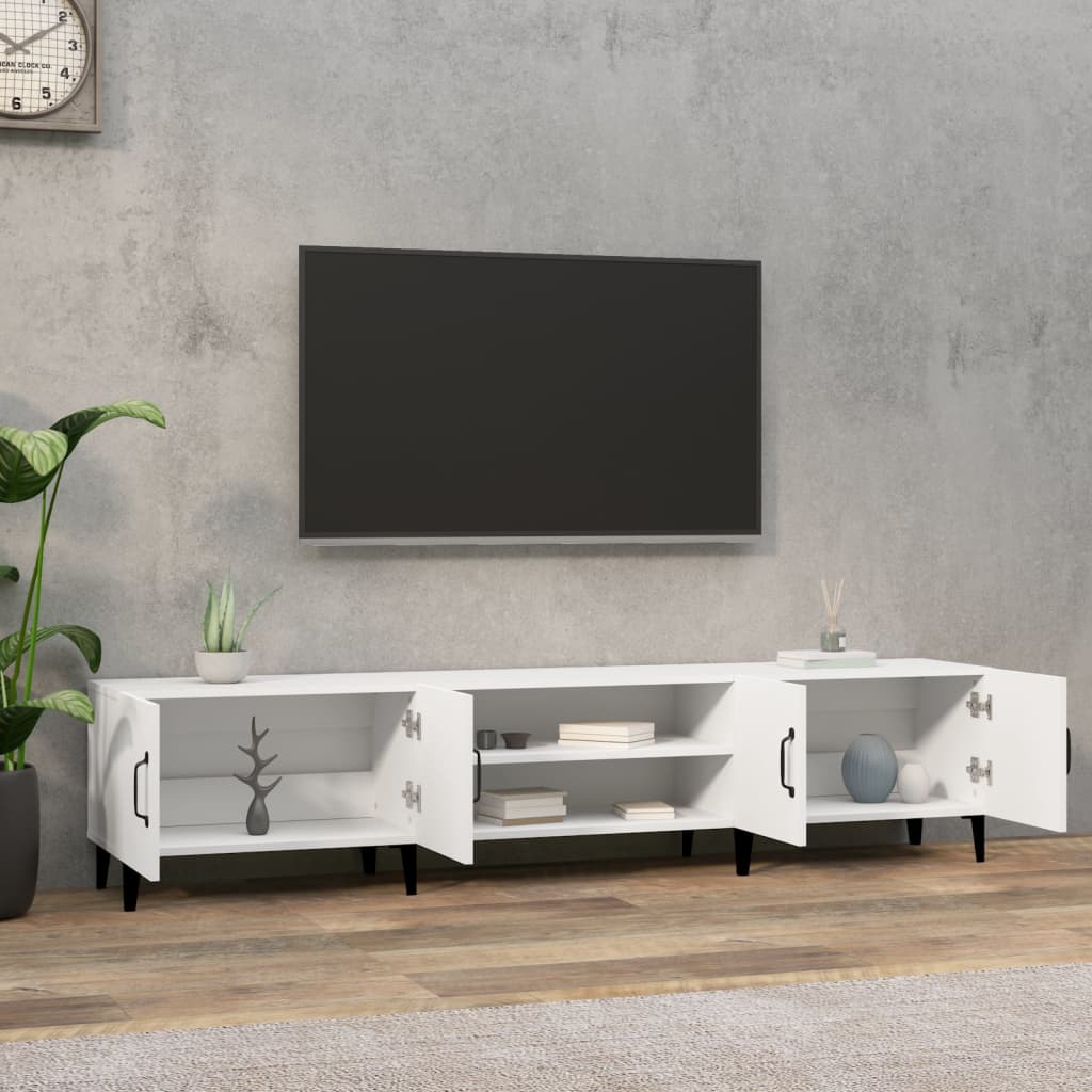 vidaXL Tv-meubel 180x31,5x40 cm bewerkt hout wit afbeelding