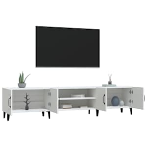 TV stolek bílý 180 x 31,5 x 40 cm, z umělého dřeva - obrázek 5