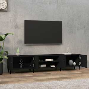 TV skříňka černá 180 x 31,5 x 40 cm kompozitní dřevo - obrázek 3