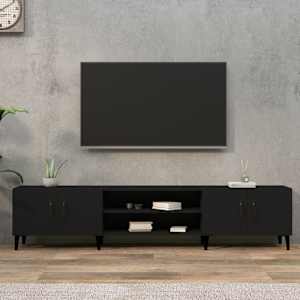 TV skříňka černá 180 x 31,5 x 40 cm kompozitní dřevo - obrázek 1