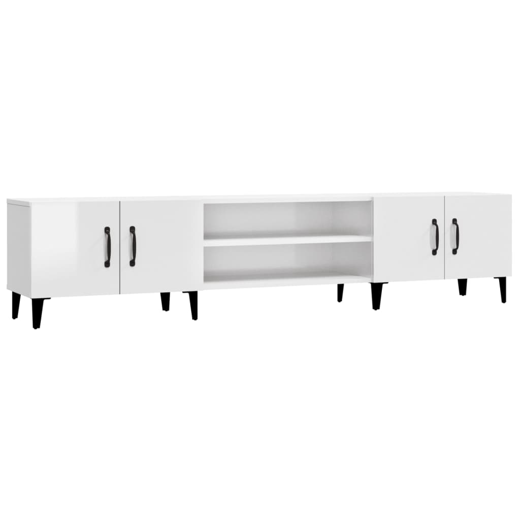 vidaXL TV skříňka bílá vysoký lesk 180 x 31,5 x 40 cm kompozitní dřevo