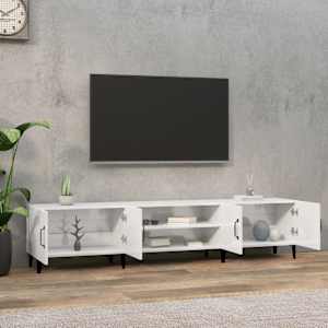 TV skříňka bílá vysoký lesk 180 x 31,5 x 40 cm kompozitní dřevo - obrázek 3