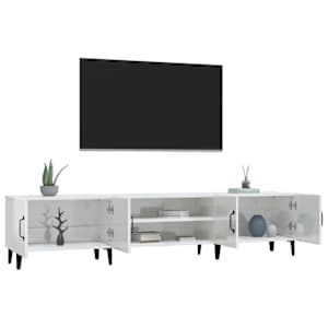 TV skříňka bílá vysoký lesk 180 x 31,5 x 40 cm kompozitní dřevo - obrázek 5