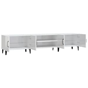 TV skříňka bílá vysoký lesk 180 x 31,5 x 40 cm kompozitní dřevo - obrázek 7