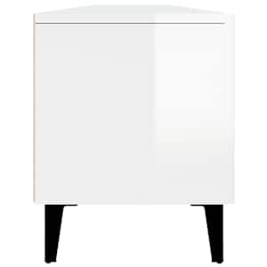TV skříňka bílá vysoký lesk 180 x 31,5 x 40 cm kompozitní dřevo - obrázek 8