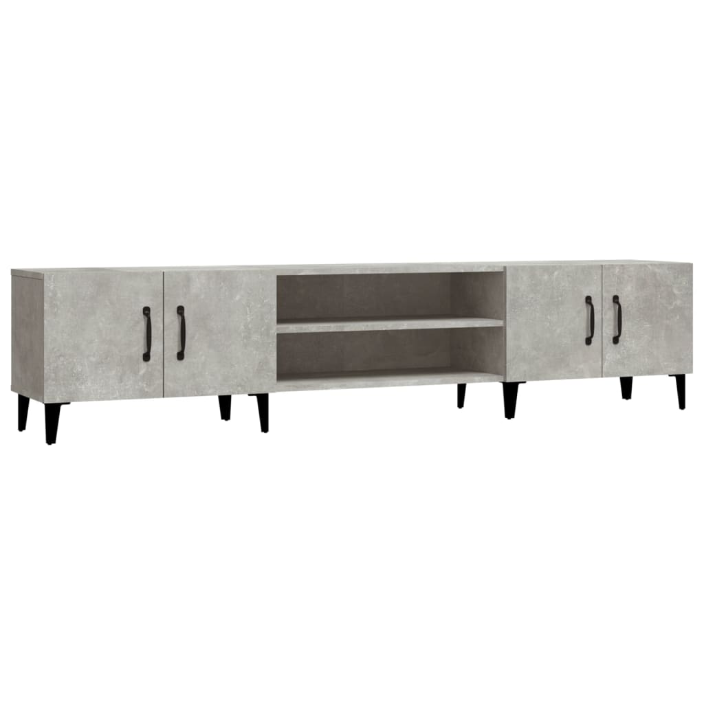 vidaXL Comodă TV, gri beton, 180x31,5x40 cm, lemn prelucrat