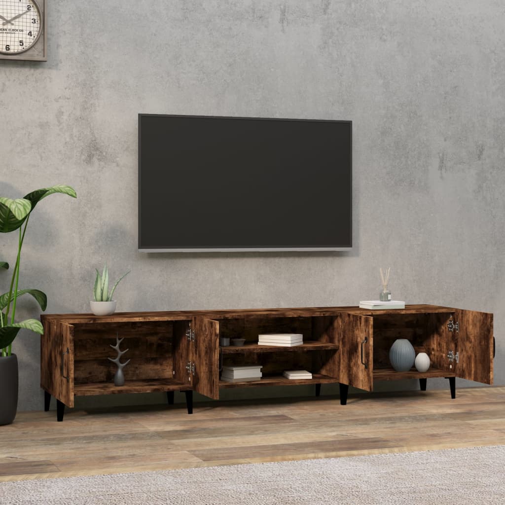vidaXL Tv-meubel 180x31,5x40 cm bewerkt hout gerookt eikenkleurig afbeelding