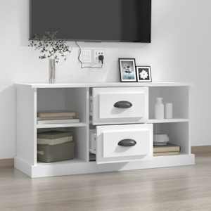 TV skříňka bílá 99,5 x 35,5 x 48 cm kompozitní dřevo - obrázek 3