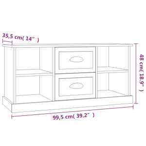 TV skříňka černá 99,5 x 35,5 x 48 cm kompozitní dřevo - obrázek 9