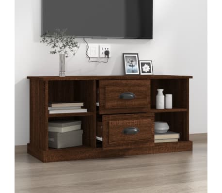 vidaXL TV-Schrank Braun Eichen-Optik 99,5x35,5x48 cm Holzwerkstoff