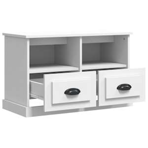 TV skříňka bílá 80 x 35 x 50 cm kompozitní dřevo - obrázek 6