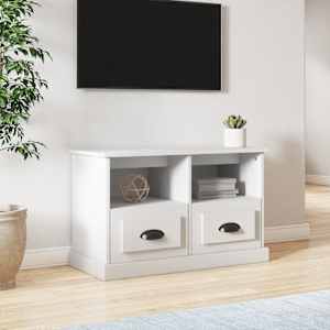 TV skříňka bílá 80 x 35 x 50 cm kompozitní dřevo - obrázek 1