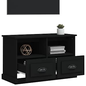 TV skříňka černá 80 x 35 x 50 cm kompozitní dřevo - obrázek 4