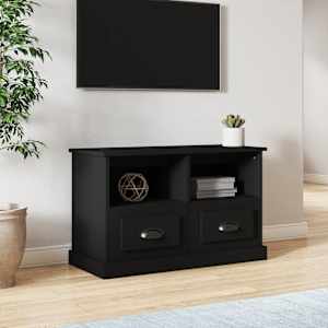 TV skříňka černá 80 x 35 x 50 cm kompozitní dřevo - obrázek 1