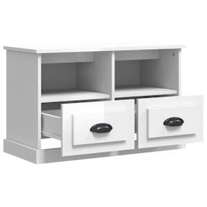 TV skříňka bílá s vysokým leskem 80x35x50 cm kompozitní dřevo - obrázek 6
