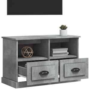 TV skříňka betonově šedá 80 x 35 x 50 cm kompozitní dřevo - obrázek 4