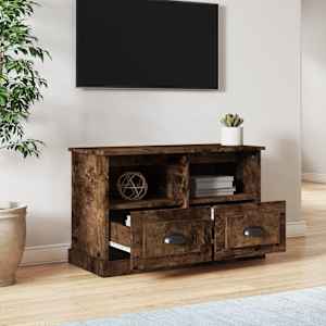 TV skříňka kouřový dub 80 x 35 x 50 cm kompozitní dřevo - obrázek 3