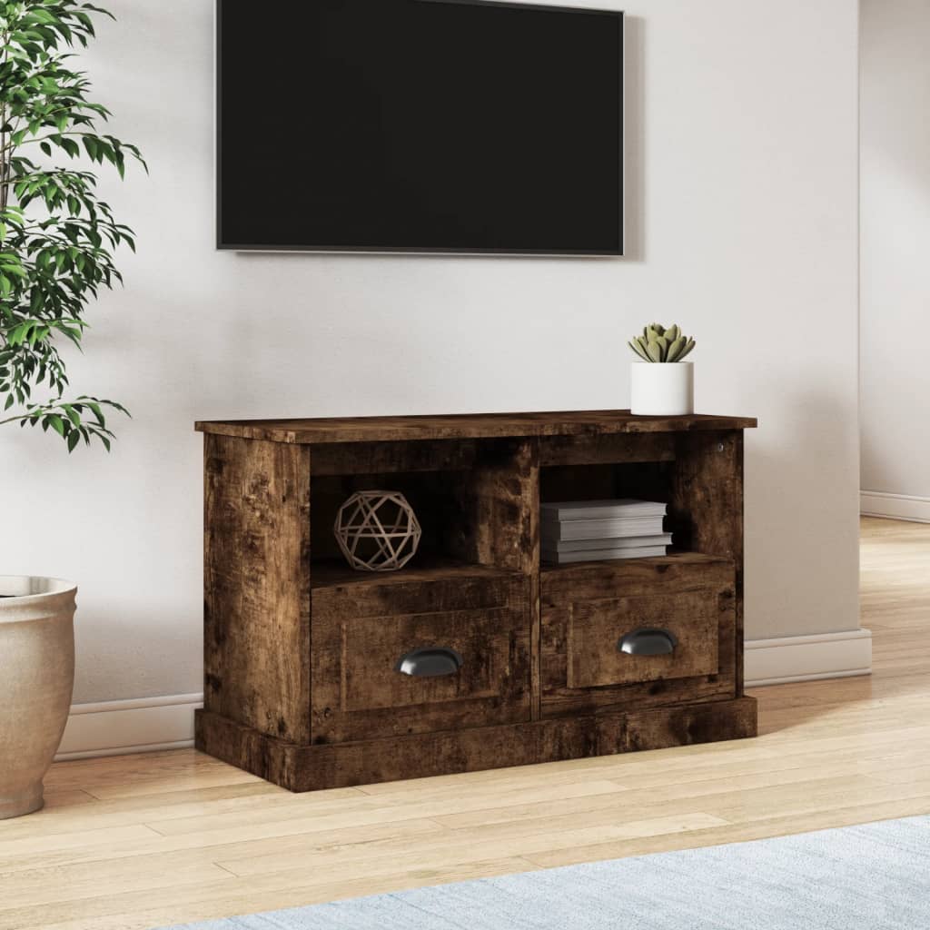 vidaXL TV-Schrank Räuchereiche 80x35x50 cm Holzwerkstoff