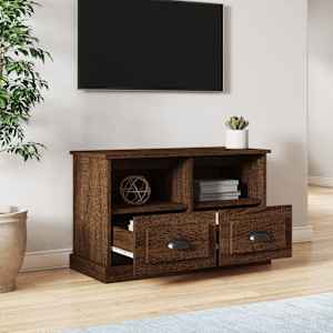 TV skříňka hnědý dub 80 x 35 x 50 cm kompozitní dřevo - obrázek 3