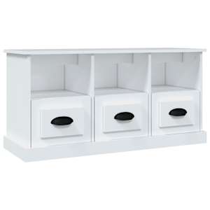 TV skříňka bílá 100 x 35 x 50 cm kompozitní dřevo - obrázek 2