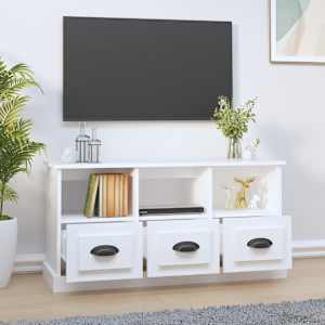 TV skříňka bílá 100 x 35 x 50 cm kompozitní dřevo - obrázek 3