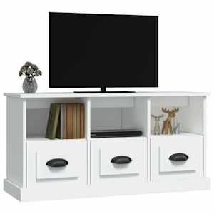 TV skříňka bílá 100 x 35 x 50 cm kompozitní dřevo - obrázek 4