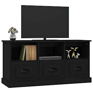 TV skříňka černá 100 x 35 x 50 cm kompozitní dřevo - obrázek 4