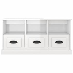 TV skříňka bílá s vysokým leskem 100x35x50 cm kompozitní dřevo - obrázek 6