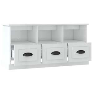 TV skříňka bílá s vysokým leskem 100x35x50 cm kompozitní dřevo - obrázek 7
