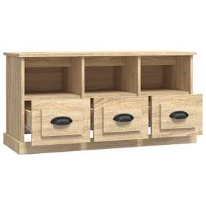 TV skříňka dub sonoma 100 x 35 x 50 cm kompozitní dřevo - obrázek 7
