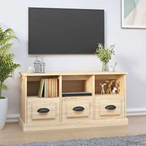 TV skříňka dub sonoma 100 x 35 x 50 cm kompozitní dřevo - obrázek 1