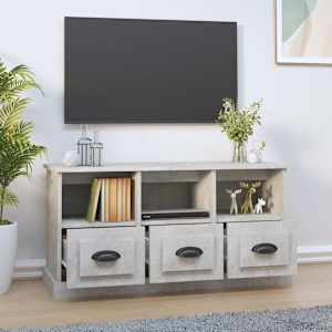 TV skříňka betonově šedá 100 x 35 x 50 cm kompozitní dřevo - obrázek 3