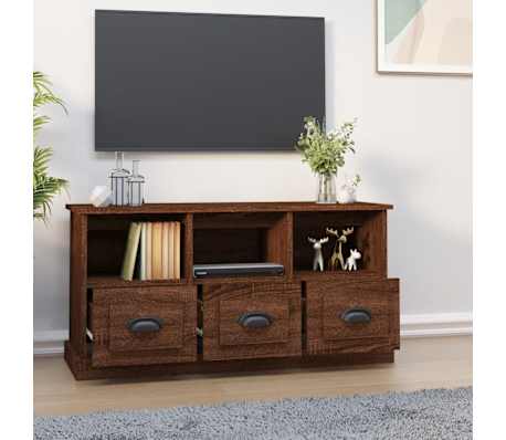 vidaXL Televizoriaus spintelė, ruda ąžuolo, 100x35x50cm, mediena