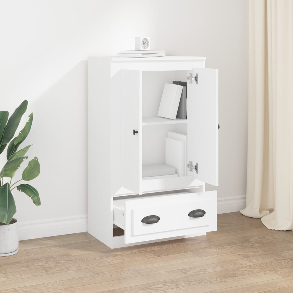 Skříň highboard bílá 60 x 35,5 x 103,5 kompozitní dřevo