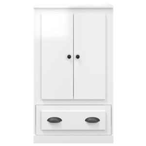 Skříň highboard lesklá bílá 60 x 35,5 x 103,5 kompozitní dřevo - obrázek 6