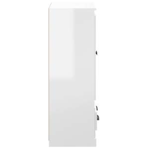 Skříň highboard lesklá bílá 60 x 35,5 x 103,5 kompozitní dřevo - obrázek 7