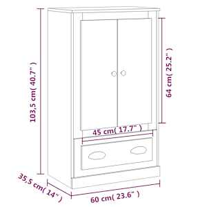 Skříň highboard dub sonoma 60 x 35,5 x 103,5 kompozitní dřevo - obrázek 10