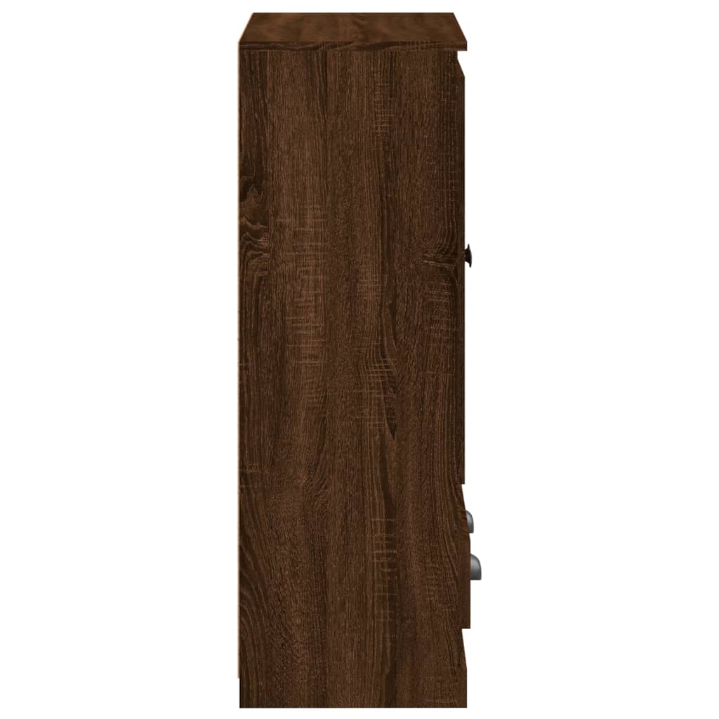 Skříň highboard hnědý dub 60 x 35,5 x 103,5 kompozitní dřevo