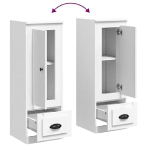 Skříň highboard bílá 36 x 35,5 x 103,5 kompozitní dřevo - obrázek 8
