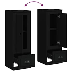 Skříň highboard černá 36 x 35,5 x 103,5 kompozitní dřevo - obrázek 8