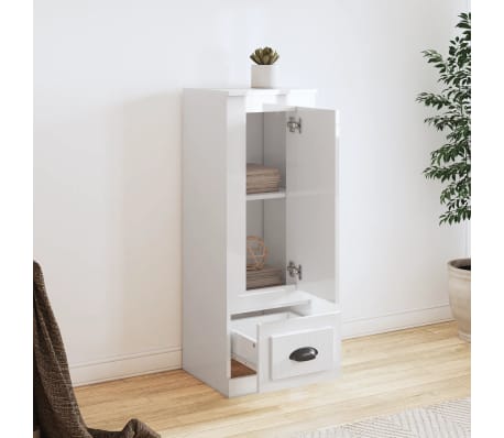 vidaXL H&aacute;r Sk&aacute;pur H&aacute;glans Hv&iacute;tur 36x35,5x103,5 cm Samsettur Vi&eth;ur