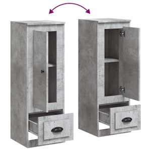 Skříň highboard betonově šedá 36x35,5x103,5 kompozitní dřevo - obrázek 8
