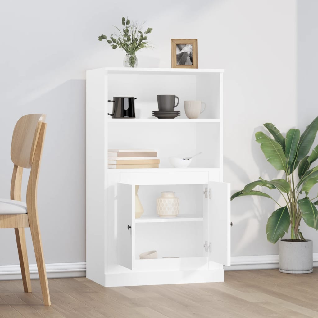 Skříň highboard bílá 60 x 35,5 x 103,5 kompozitní dřevo