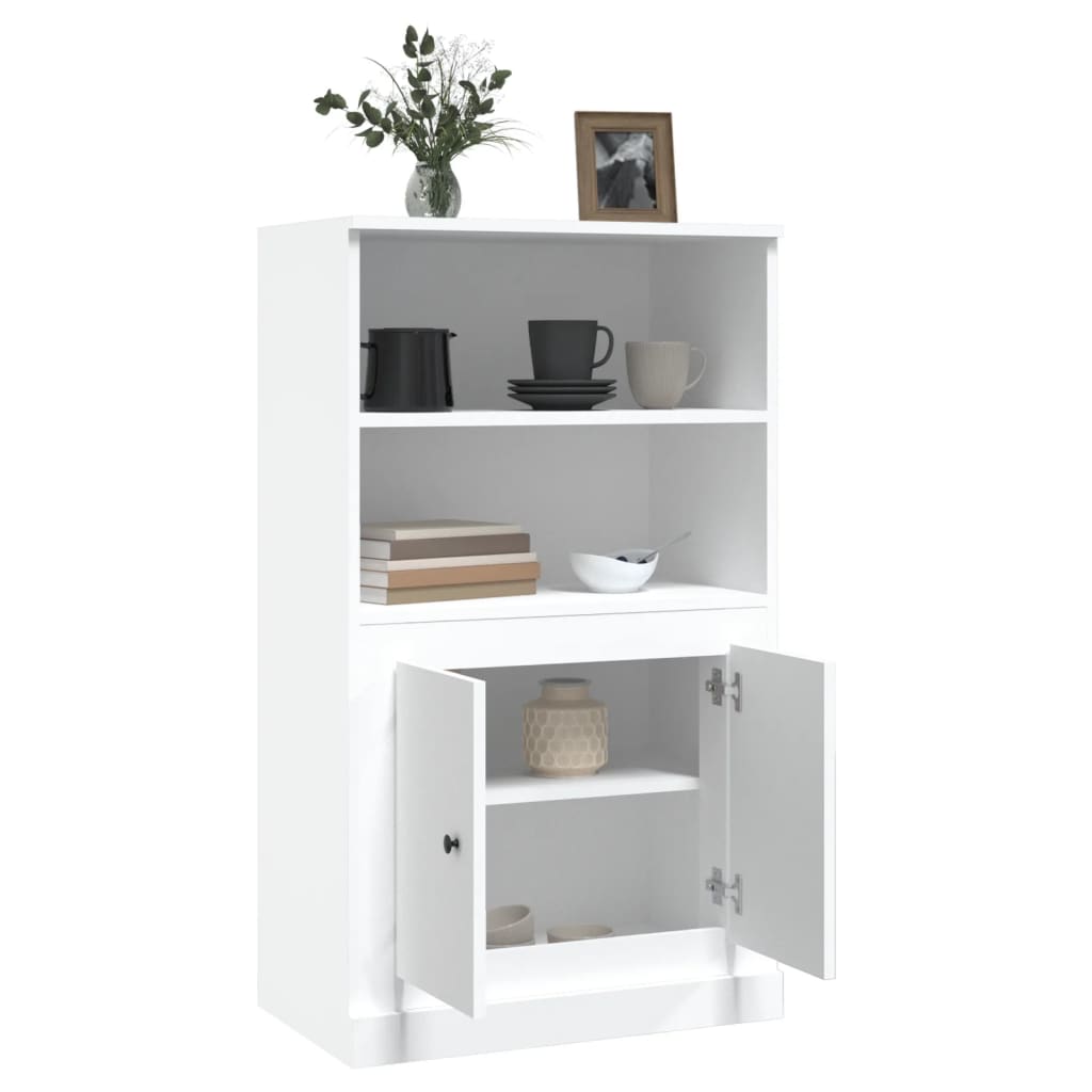 Skříň highboard bílá 60 x 35,5 x 103,5 kompozitní dřevo